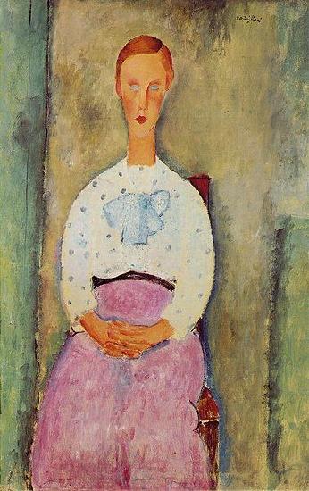 Amedeo Modigliani Jeune fille au corsage a pois oil painting picture